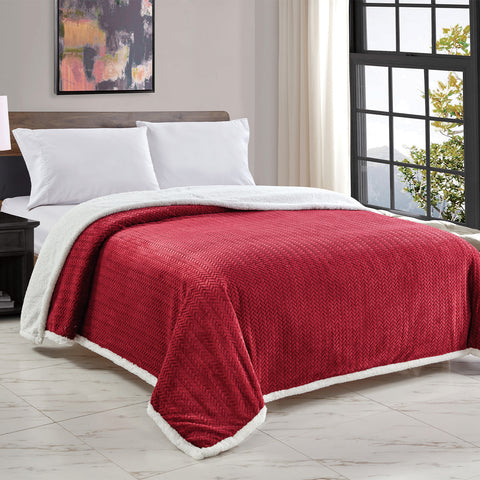 Jacquard Micro Plush Braided Blanket – Premium Ultra Soft Oversized All-Season Blanket – Lightweight, Warm, Machine Washable