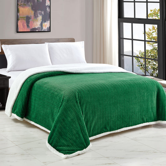 Jacquard Micro Plush Braided Blanket – Premium Ultra Soft Oversized All-Season Blanket – Lightweight, Warm, Machine Washable