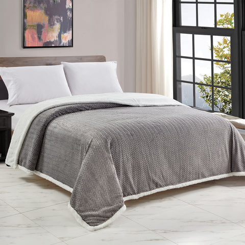 Jacquard Micro Plush Braided Blanket – Premium Ultra Soft Oversized All-Season Blanket – Lightweight, Warm, Machine Washable