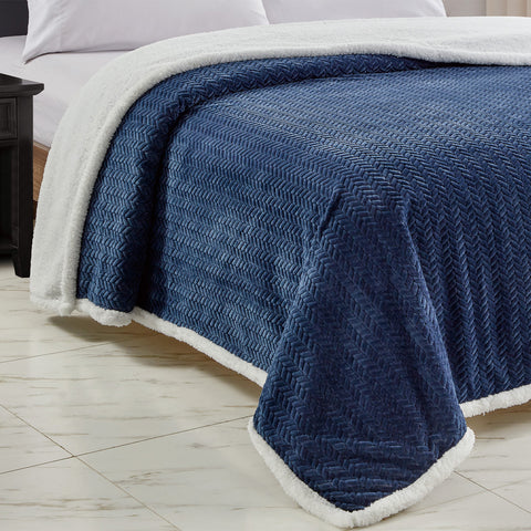 Jacquard Micro Plush Braided Blanket – Premium Ultra Soft Oversized All-Season Blanket – Lightweight, Warm, Machine Washable