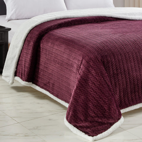 Jacquard Micro Plush Braided Blanket – Premium Ultra Soft Oversized All-Season Blanket – Lightweight, Warm, Machine Washable