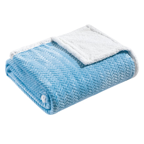 Jacquard Micro Plush Braided Blanket – Premium Ultra Soft Oversized All-Season Blanket – Lightweight, Warm, Machine Washable