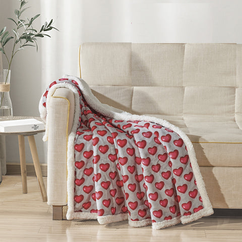 Sherpa Microplush Romantic Roses Decorative Throw Blanket  Ultra-Soft Valentine-Inspired Plush Throw | 50" x 60"