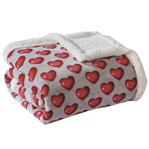 Sherpa Microplush Romantic Roses Decorative Throw Blanket  Ultra-Soft Valentine-Inspired Plush Throw | 50" x 60"