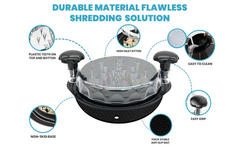 Anti-Slip Large Shredding Turkey Chicken Meat Vegetable Twisting Shredder Tool Gadget