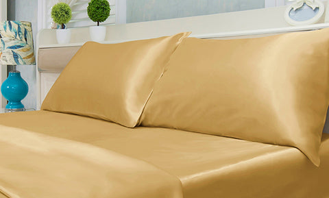 Cypress Luxury Linen Silky-Soft Satin Sheet Set (4-Piece)