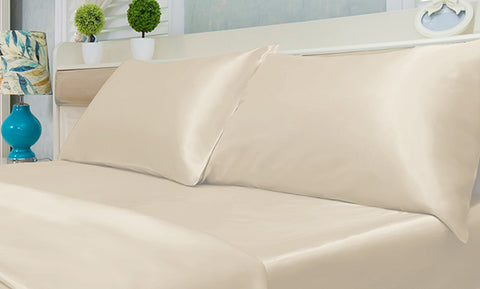 Cypress Luxury Linen Silky-Soft Satin Sheet Set (4-Piece)