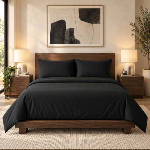 4-Piece Deep Pocket Soft Bamboo-Blend Luxury Sheet Set  Buttery-Soft Microfiber & Bamboo Bedding | Fits Mattresses up to 14" Deep