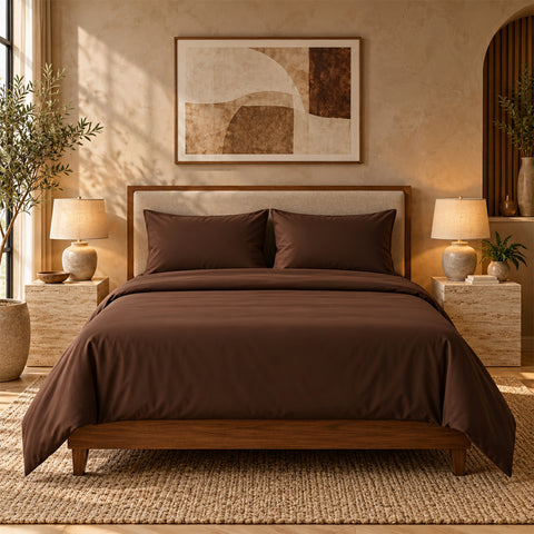4-Piece Deep Pocket Soft Bamboo-Blend Luxury Sheet Set  Buttery-Soft Microfiber & Bamboo Bedding | Fits Mattresses up to 14" Deep