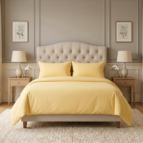 4-Piece Bamboo-Blend Sheet Set – Deep Pocket Soft & Buttery Bed Sheets with Pillowcases, Breathable & Wrinkle-Resistant (Twin–Cal King)