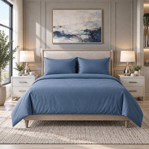 4-Piece Deep Pocket Soft Bamboo-Blend Luxury Sheet Set  Buttery-Soft Microfiber & Bamboo Bedding | Fits Mattresses up to 14" Deep
