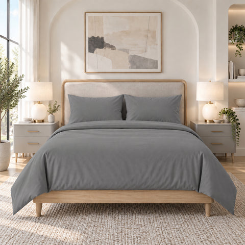 4-Piece Deep Pocket Soft Bamboo-Blend Luxury Sheet Set  Buttery-Soft Microfiber & Bamboo Bedding | Fits Mattresses up to 14" Deep
