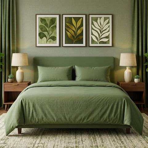 4-Piece Bamboo-Blend Sheet Set – Deep Pocket Soft & Buttery Bed Sheets with Pillowcases, Breathable & Wrinkle-Resistant (Twin–Cal King)