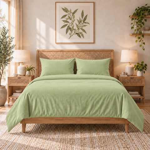 4-Piece Deep Pocket Soft Bamboo-Blend Luxury Sheet Set  Buttery-Soft Microfiber & Bamboo Bedding | Fits Mattresses up to 14" Deep