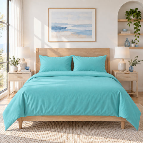 4-Piece Deep Pocket Soft Bamboo-Blend Luxury Sheet Set  Buttery-Soft Microfiber & Bamboo Bedding | Fits Mattresses up to 14" Deep
