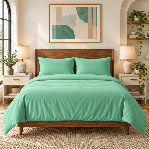 4-Piece Deep Pocket Soft Bamboo-Blend Luxury Sheet Set  Buttery-Soft Microfiber & Bamboo Bedding | Fits Mattresses up to 14" Deep