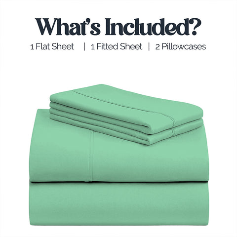 4-Piece Deep Pocket Soft Bamboo-Blend Luxury Sheet Set  Buttery-Soft Microfiber & Bamboo Bedding | Fits Mattresses up to 14" Deep