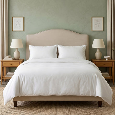 4-Piece Bamboo-Blend Sheet Set – Deep Pocket Soft & Buttery Bed Sheets with Pillowcases, Breathable & Wrinkle-Resistant (Twin–Cal King)