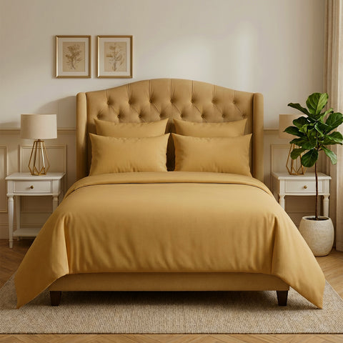 Luxury Homes Bamboo-Blend Sheet Set (6-Piece) – Deep Pocket Cooling Bed Sheets with 4 Pillowcases, Soft & Breathable Bedding (Twin–Cal King)