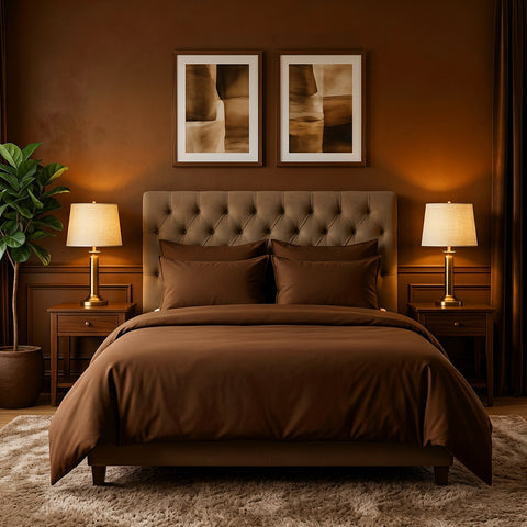 Luxury Homes Bamboo-Blend Sheet Set (6-Piece) – Deep Pocket Cooling Bed Sheets with 4 Pillowcases, Soft & Breathable Bedding (Twin–Cal King)