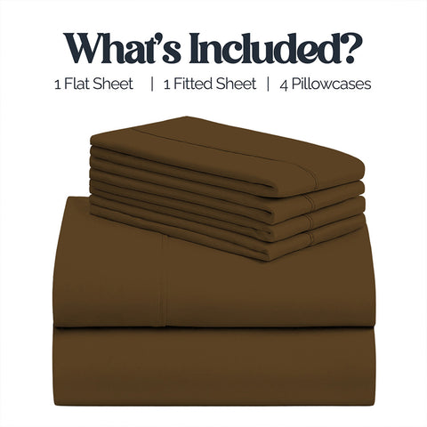 6-Piece Super-Soft 1600 Series Bed Sheet Set  90 GSM Microfiber Polyester Bedding