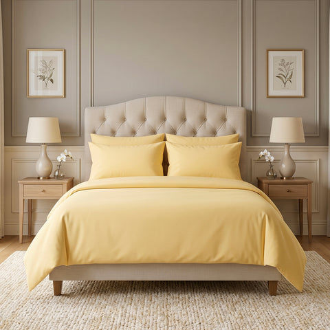 Luxury Homes Bamboo-Blend Sheet Set (6-Piece) – Deep Pocket Cooling Bed Sheets with 4 Pillowcases, Soft & Breathable Bedding (Twin–Cal King)