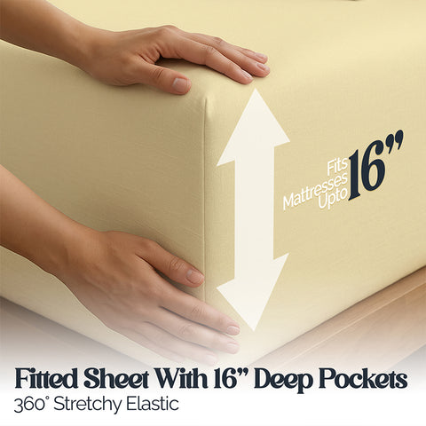 6-Piece Super-Soft 1600 Series Bed Sheet Set  90 GSM Microfiber Polyester Bedding