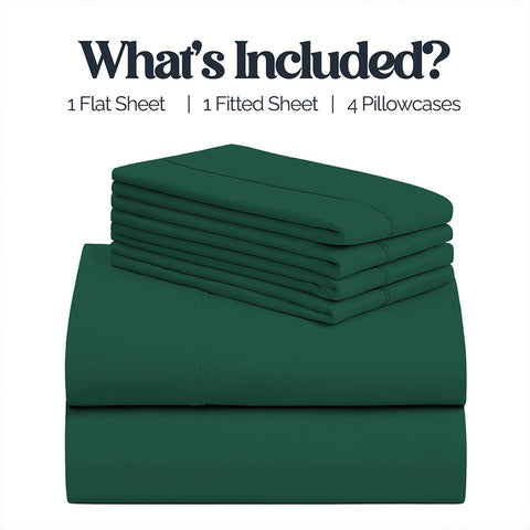 6-Piece Super-Soft 1600 Series Bed Sheet Set  90 GSM Microfiber Polyester Bedding
