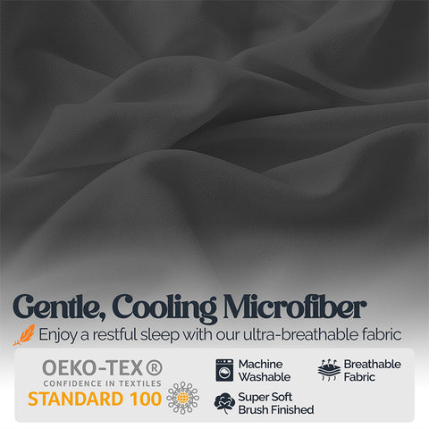 6-Piece Super-Soft 1600 Series Bed Sheet Set  90 GSM Microfiber Polyester Bedding