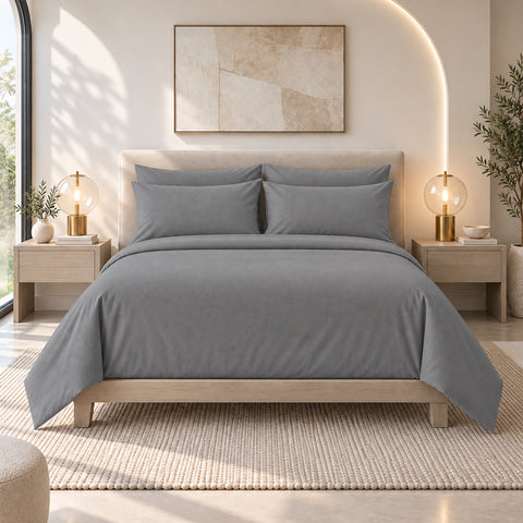 6-Piece Super-Soft 1600 Series Bed Sheet Set  90 GSM Microfiber Polyester Bedding