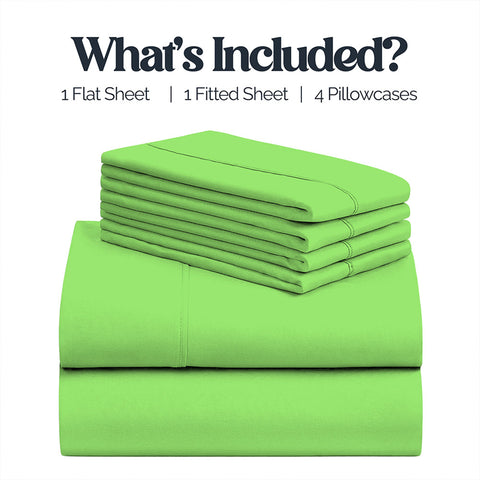 6-Piece Super-Soft 1600 Series Bed Sheet Set  90 GSM Microfiber Polyester Bedding