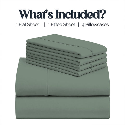 6-Piece Super-Soft 1600 Series Bed Sheet Set  90 GSM Microfiber Polyester Bedding