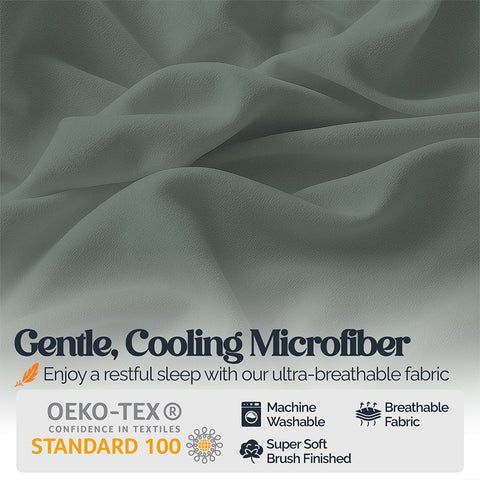 6-Piece Super-Soft 1600 Series Bed Sheet Set  90 GSM Microfiber Polyester Bedding
