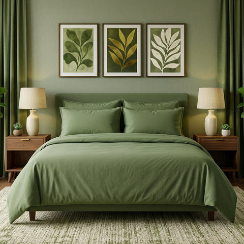 Luxury Homes Bamboo-Blend Sheet Set (6-Piece) – Deep Pocket Cooling Bed Sheets with 4 Pillowcases, Soft & Breathable Bedding (Twin–Cal King)