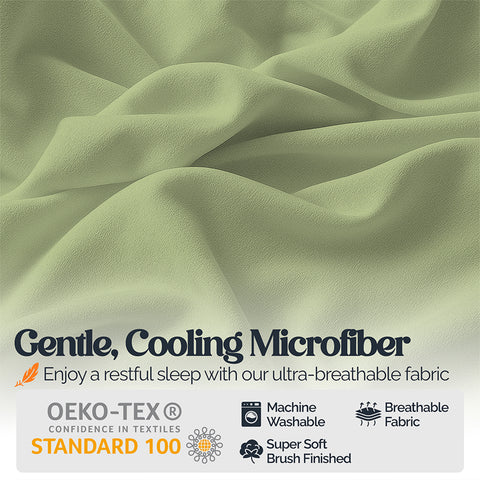 6-Piece Super-Soft 1600 Series Bed Sheet Set  90 GSM Microfiber Polyester Bedding