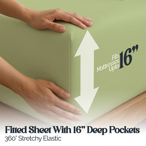 6-Piece Super-Soft 1600 Series Bed Sheet Set  90 GSM Microfiber Polyester Bedding