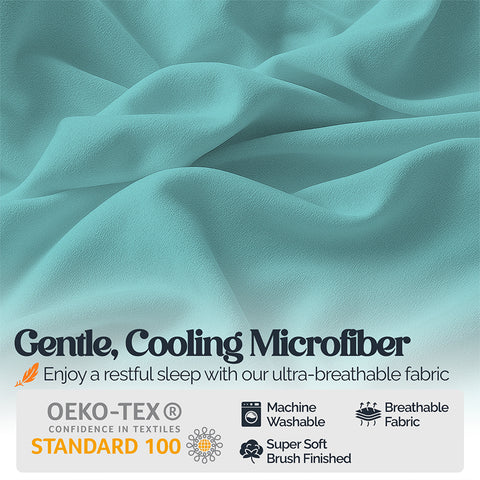 6-Piece Super-Soft 1600 Series Bed Sheet Set  90 GSM Microfiber Polyester Bedding