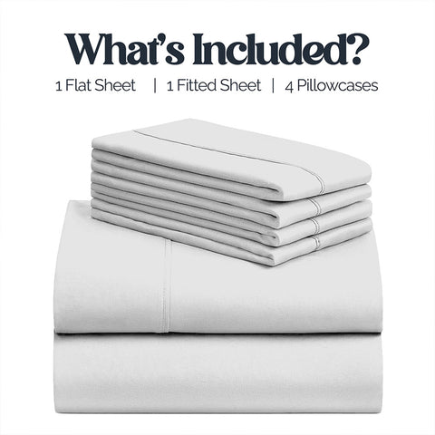 6-Piece Super-Soft 1600 Series Bed Sheet Set  90 GSM Microfiber Polyester Bedding