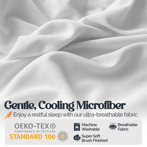6-Piece Super-Soft 1600 Series Bed Sheet Set  90 GSM Microfiber Polyester Bedding