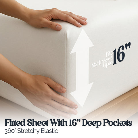 6-Piece Super-Soft 1600 Series Bed Sheet Set  90 GSM Microfiber Polyester Bedding