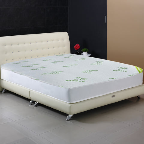 Waterproof  Ultra Soft Breathable  Bamboo  and Terry Cloth Fitted Bed Mattress Cover Leak Protector (80" x 60")