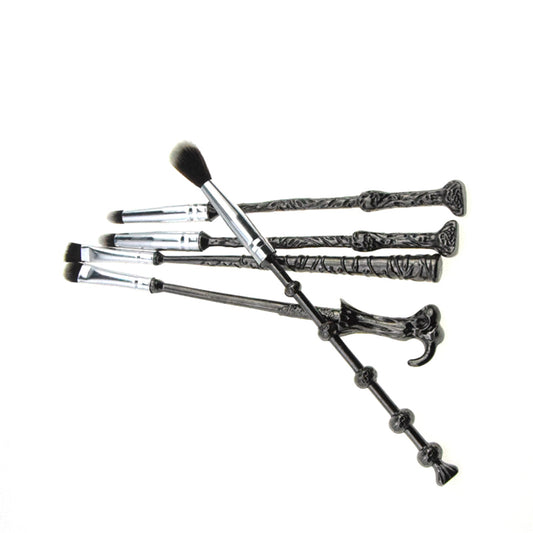 Wizard-Inspired Wand-Style Makeup Brush Set  Soft Bristle Cosmetic Brushes for Face & Eye Makeup | Fantasy-Inspired Beauty Tools & Gift Set