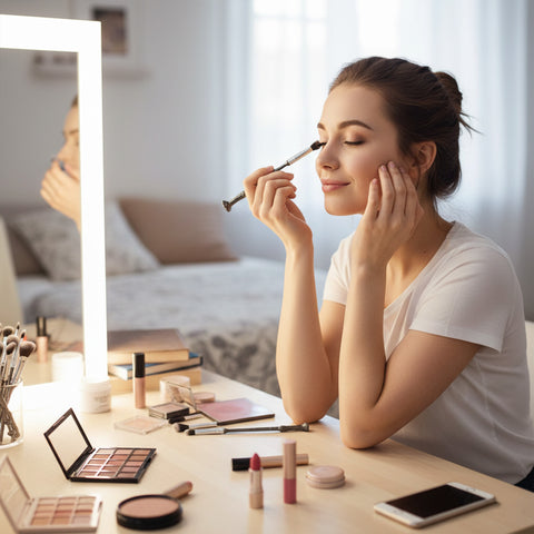 Wizard-Inspired Makeup Brush Set – Wand-Style Cosmetic Brushes with Soft Bristles – Elegant Face & Eye Makeup Brushes, Gift-Ready Design