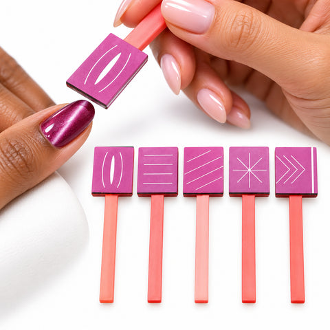Magnetic Nail Art Wand Set – 5-Piece Tools, 1 or 2 Sets