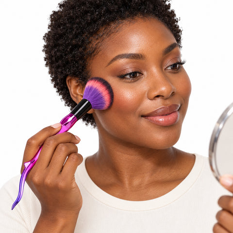 8-Piece Makeup Brush Set – Face, Eye and Detail Brushes, Pink or Purple