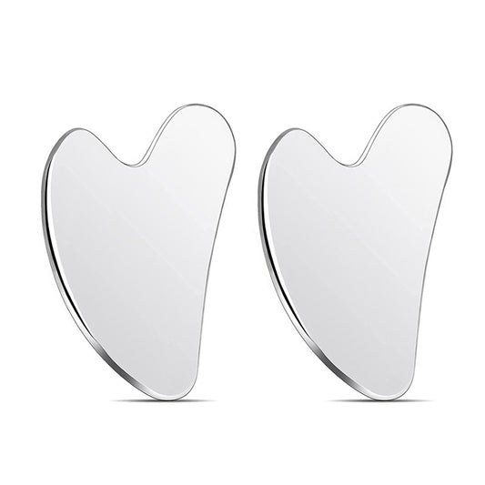 Stainless Steel Gua Sha Tool – Facial and Body Massage Scraper, 1-Pack or 2-Pack