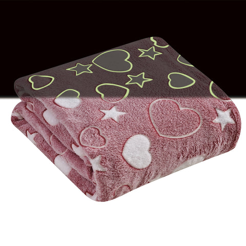 Glow in the Dark Ultra Soft Micro Plush Fleece Blanket 50" x 60" Throw for Kids and Teens – Lightweight, Cozy, Machine Washable Blanket for Bed, Couch, or Travel