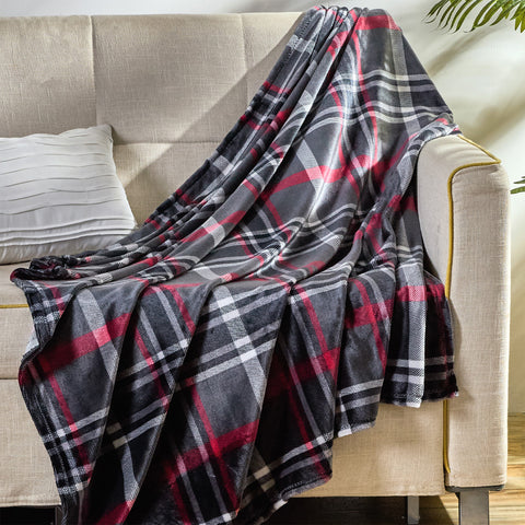 Ultra-Soft Plush Throw Blanket – 50" x 60"  Lightweight Fleece & Microplush Decorative Blanket for Couch, Sofa & Bed | Machine Washable | Multiple Designs