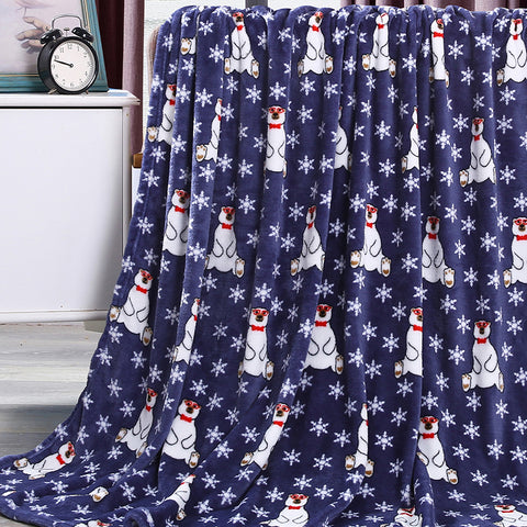 Holiday and Christmas Micro Plush Throw Blanket – Soft 50" x 60" Cozy Blanket for Couch, Bed, or Living Room – Lightweight, Warm, All-Season Comfort, Machine Washable