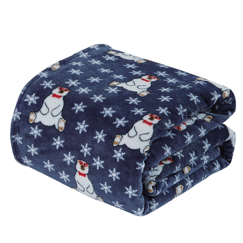 Holiday and Christmas Micro Plush Throw Blanket – Soft 50" x 60" Cozy Blanket for Couch, Bed, or Living Room – Lightweight, Warm, All-Season Comfort, Machine Washable